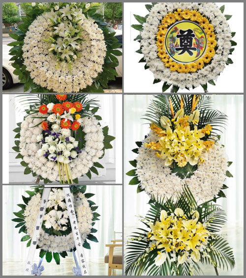 浙江省金华武义县白洋街道张村村花圈速递